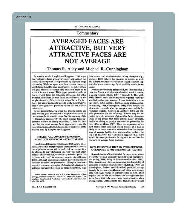 Title page of Alley and Cunningham study